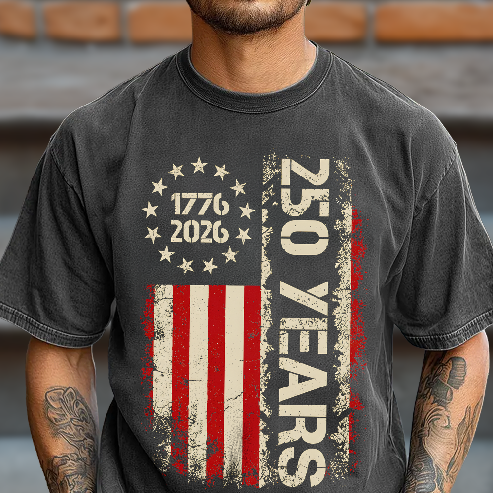 Personalized American Flag Comfort Shirt 250th Anniversary Gift