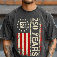 Load image into Gallery viewer, Personalized American Flag Comfort Shirt 250th Anniversary Gift
