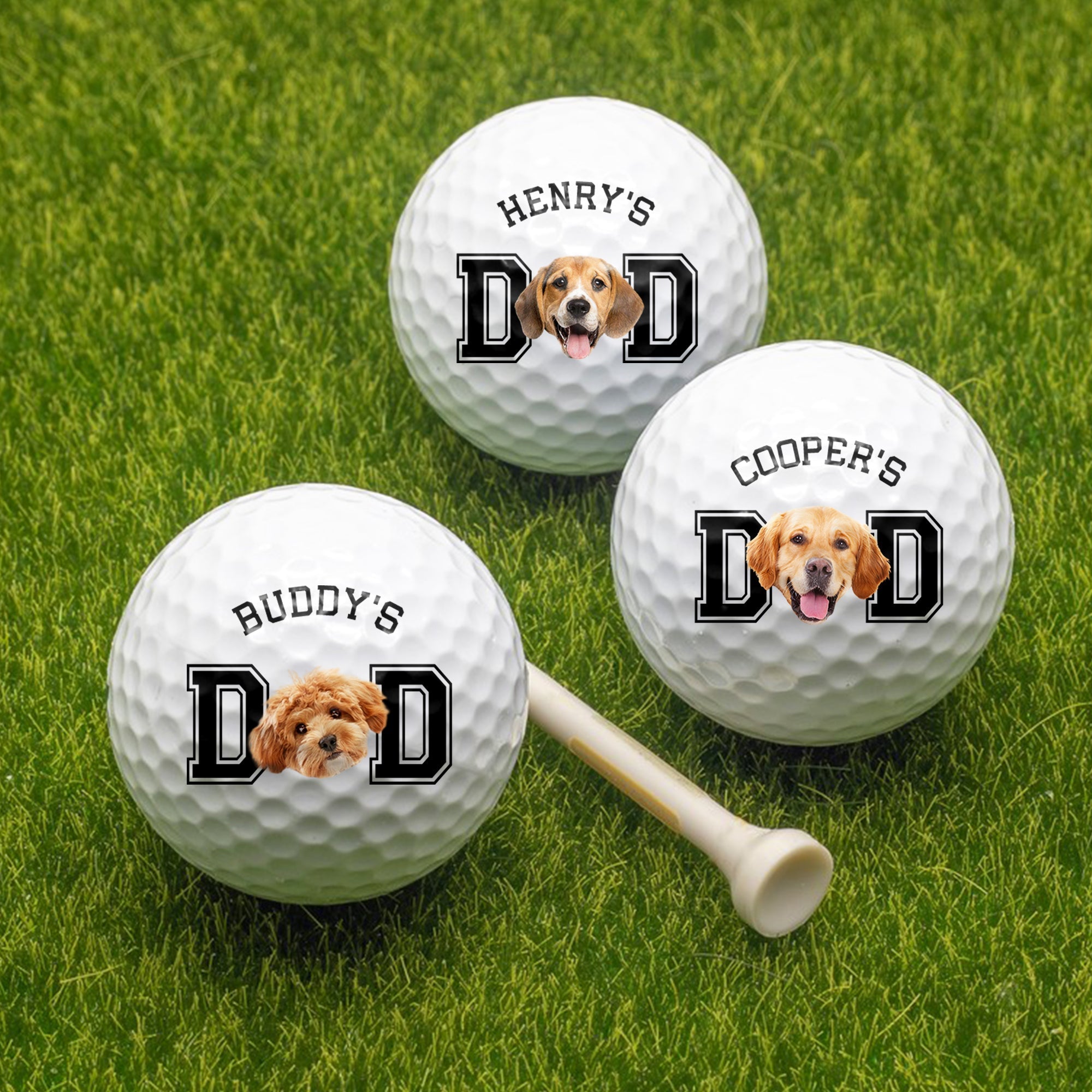 Personalized Photo Golf Ball Gift for Dog Dad or Cat Mom