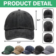 Load image into Gallery viewer, Personalized Washed Denim Baseball Cap 4th of July Gift
