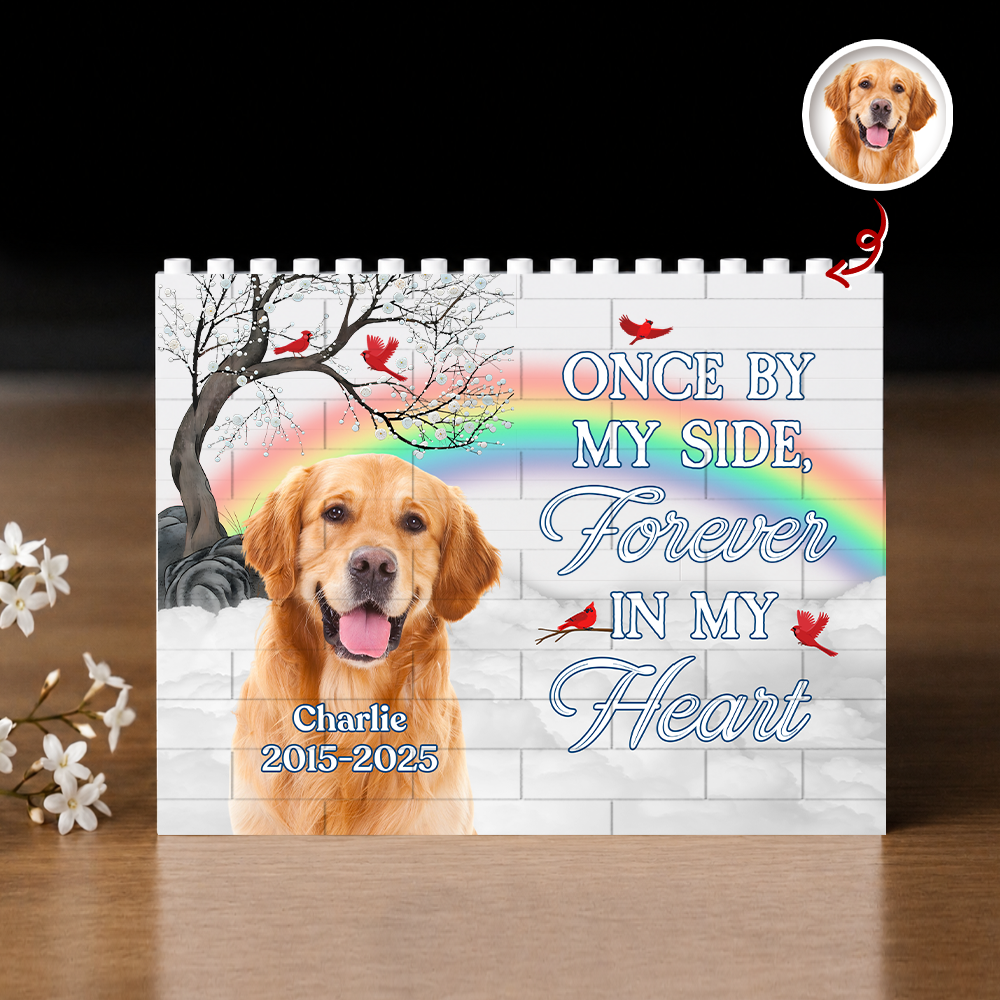 Custom Photo Dog Cat Memorial Building Block Personalized Gift