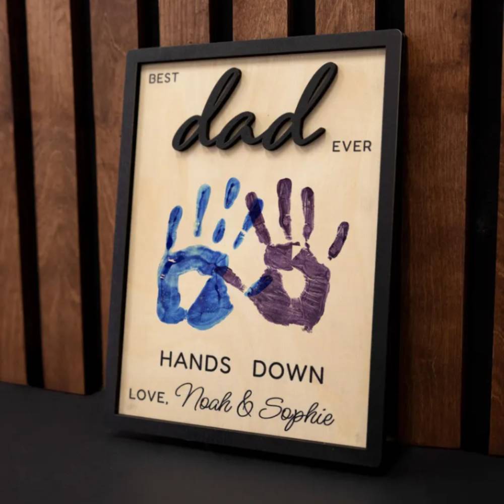 Personalized 2-Layered Wooden Plaque Gift for Dad - Father's Day