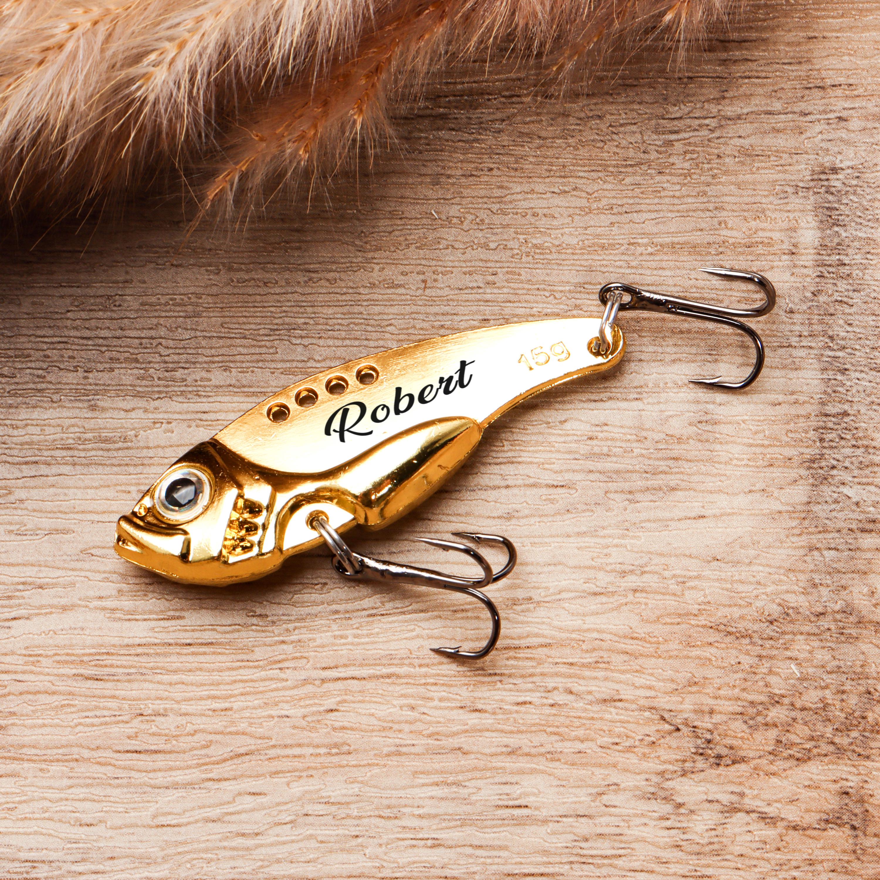 Personalized Engraved Fishing Lure Gift for Dad - Custom Name