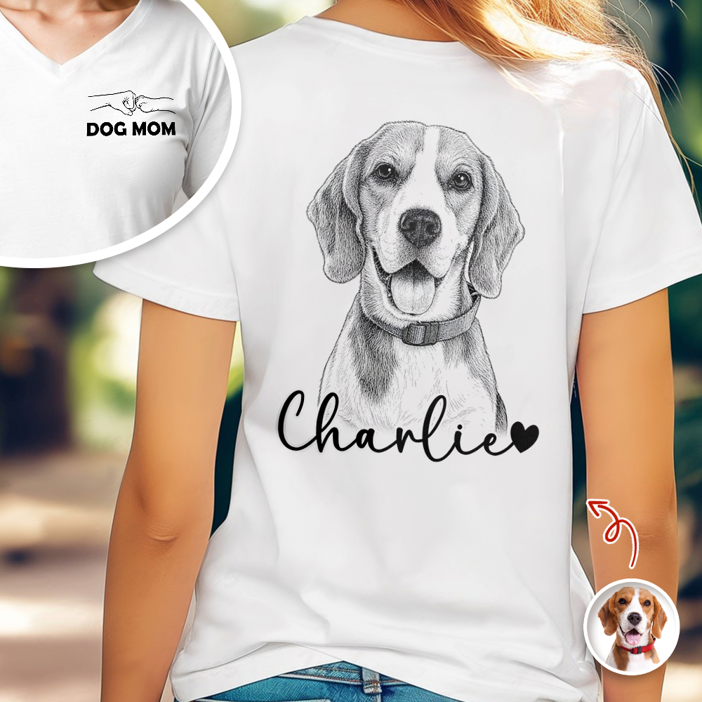 Personalized Dog Dad T-Shirt Custom Photo Gift for Dog Lovers