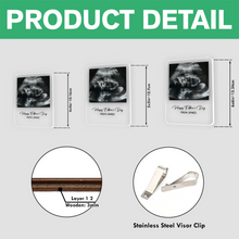 Load image into Gallery viewer, Personalized Acrylic Car Visor Clip Custom Photo Gift for Dad
