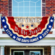 Load image into Gallery viewer, Personalized 250th Independence Day Family Flag Custom Name Gift
