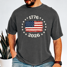 Load image into Gallery viewer, Patriotic USA Flag Comfort Shirt Custom Independence Day Gift
