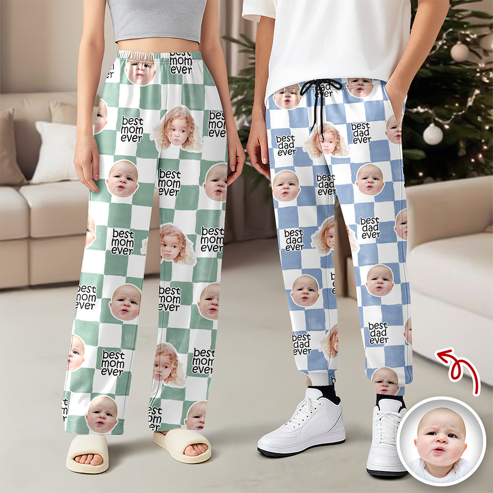 Personalized Retro Sweatpants Custom Photo Gift for Dad