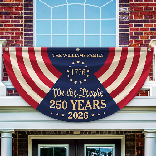Personalized We The People Family Name Flag 4th of July Gift