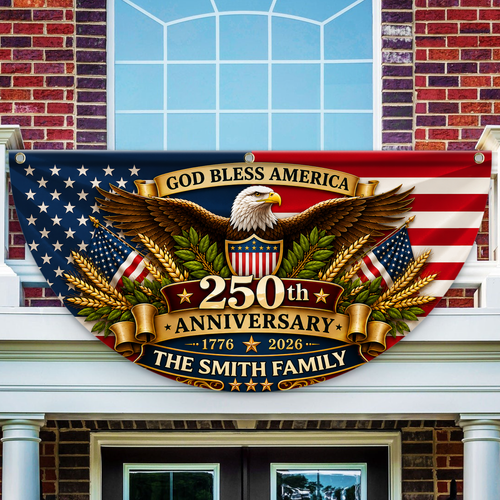 Personalized USA Flag Custom Family Name Gift for 4th of July