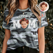 Load image into Gallery viewer, Personalized Camo Photo T-Shirt Custom Gift for Dad
