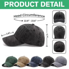 Load image into Gallery viewer, Personalized Washed Denim Baseball Cap Custom Photo Gift for Dog Dad
