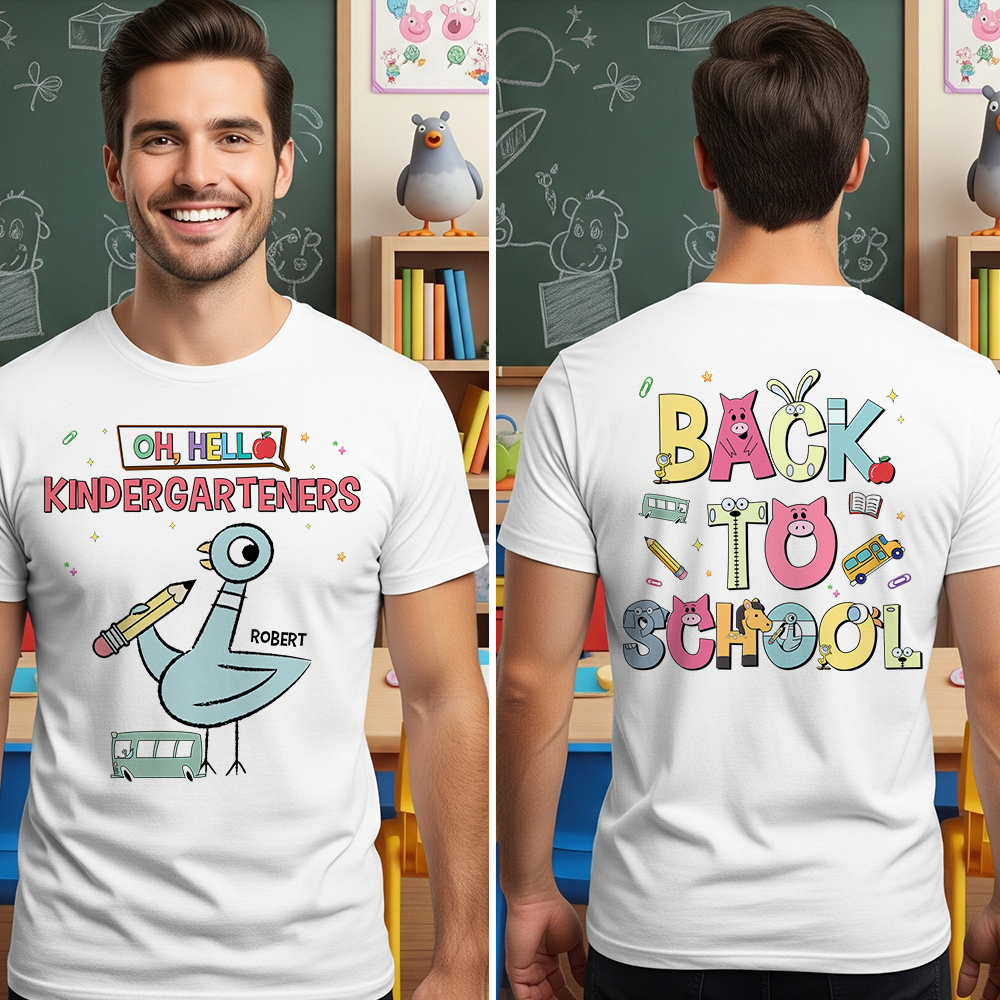 Personalized Kindergarten Back to School Shirt for Teacher