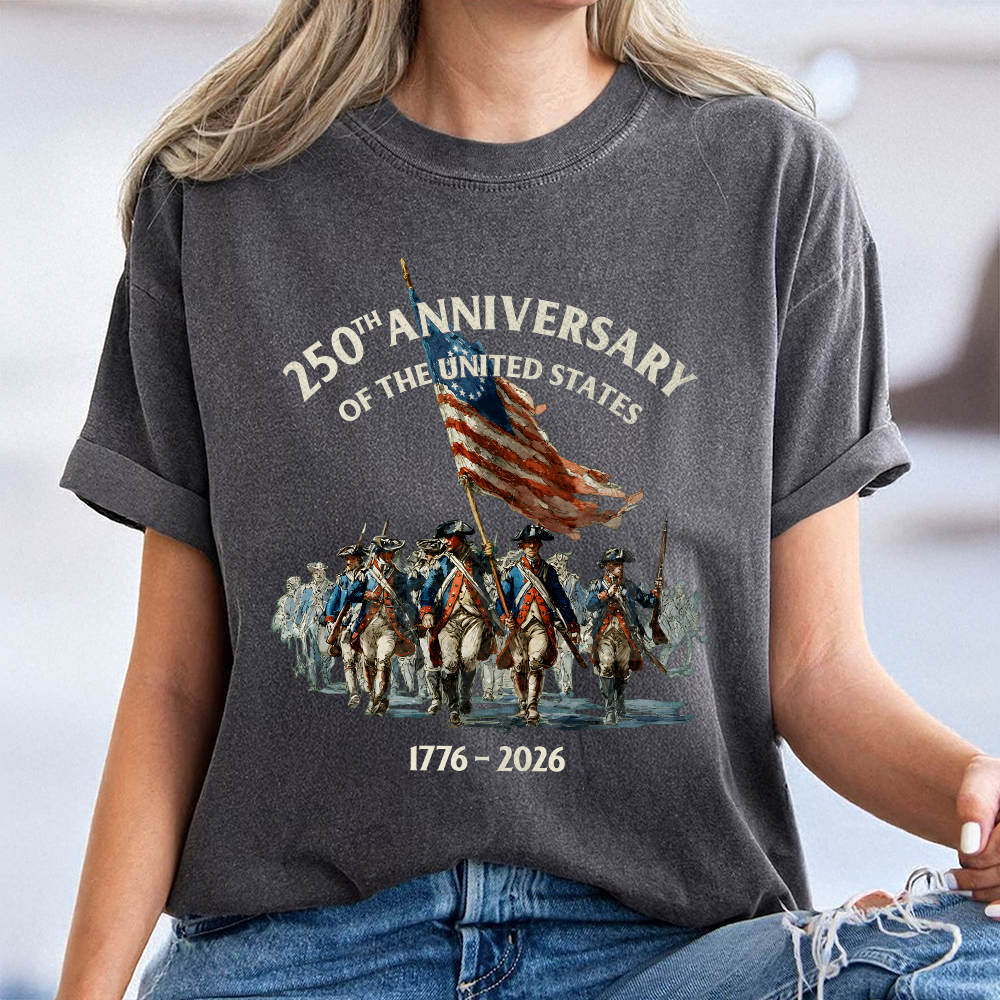 250th Anniversary T-Shirt American Flag Gift for Him/Her