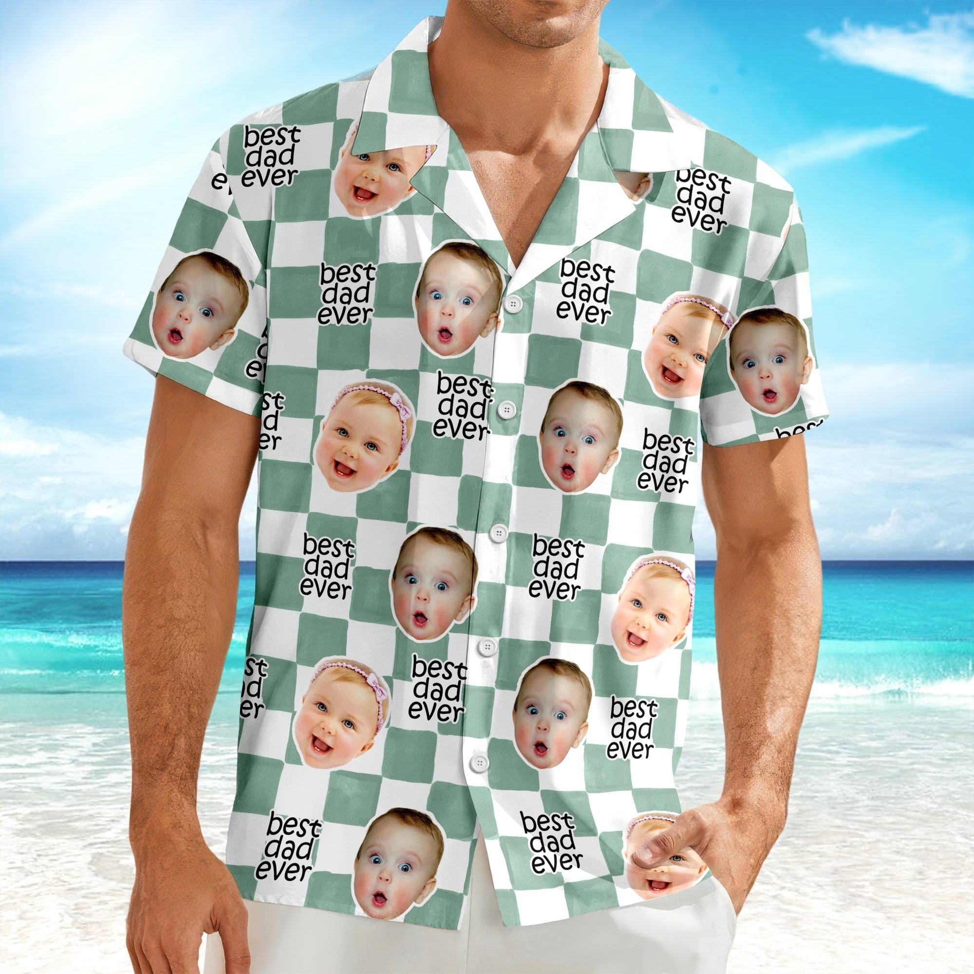 Personalized Retro Hawaii Shirt Best Dad Ever Gift for Father's Day