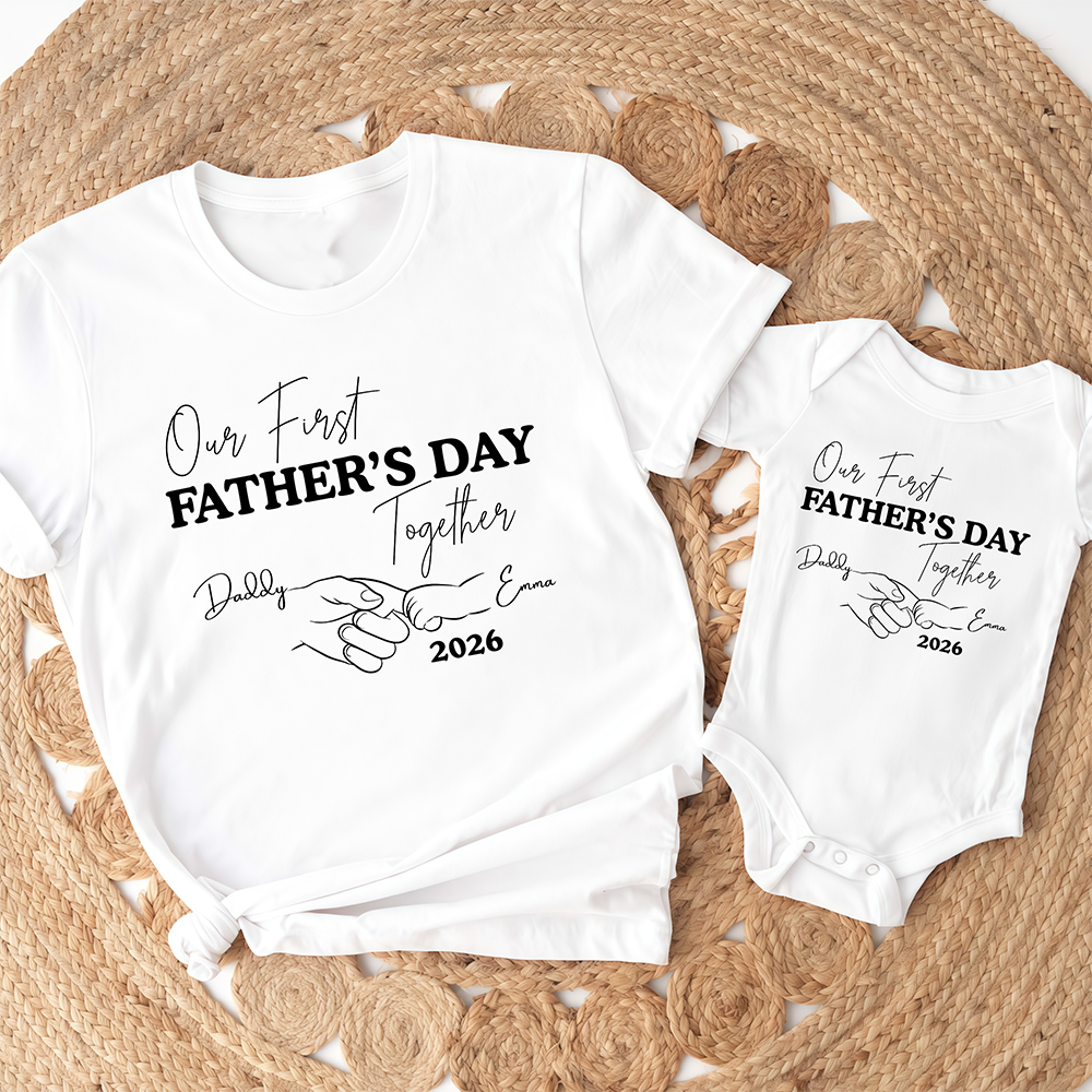 Personalized Matching Father & Child T-Shirt Set Gift