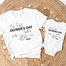 Load image into Gallery viewer, Personalized Matching Father &amp; Child T-Shirt Set Gift
