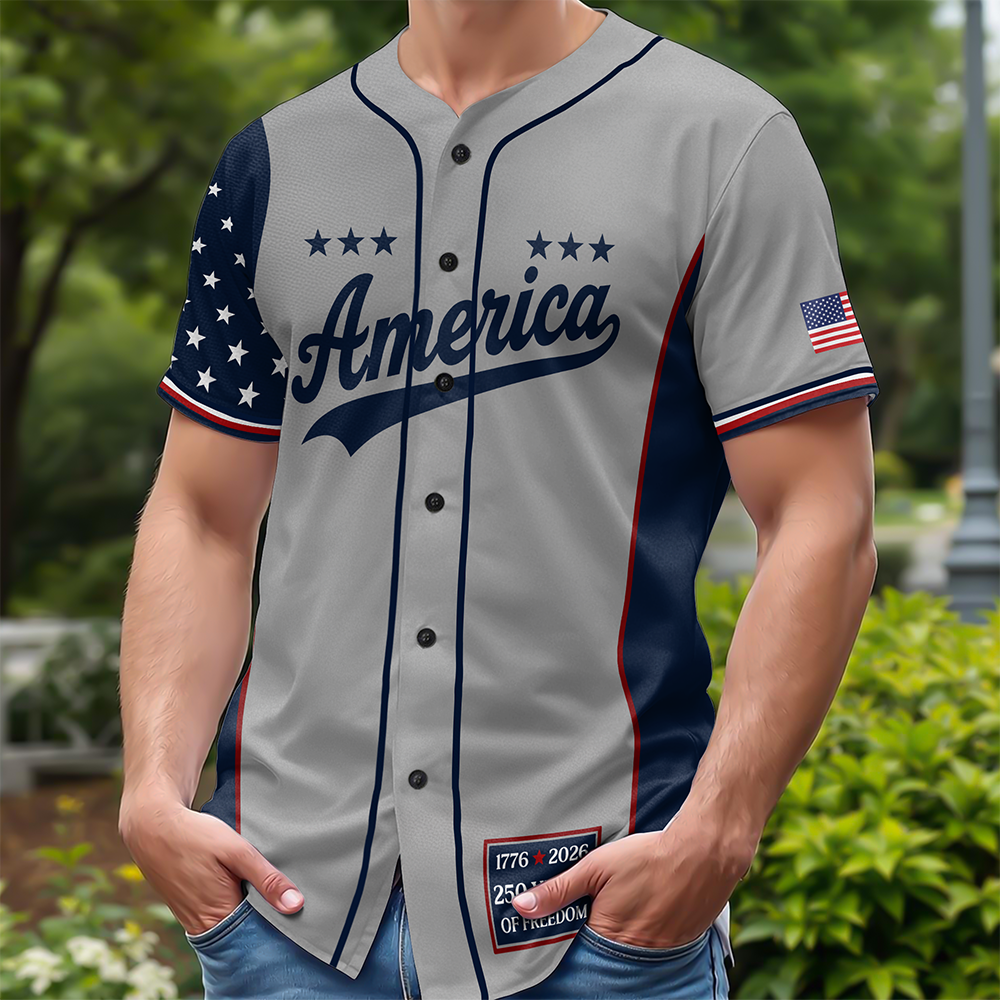 Personalized 250 Years of Freedom Jersey Shirt Gift for Dad