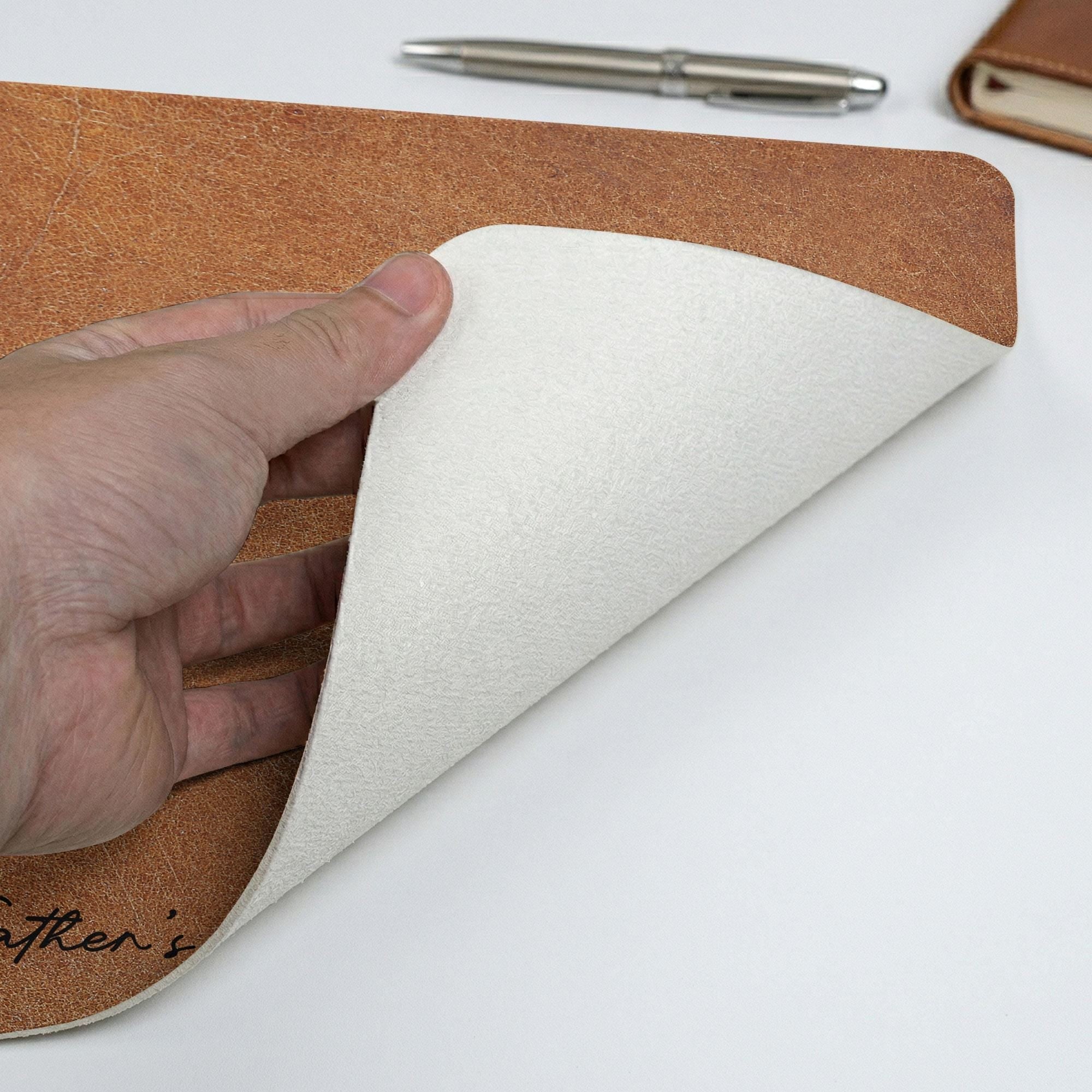 Personalized Desk Mat Custom Photo Sketch Gift for Dad