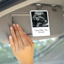 Load image into Gallery viewer, Personalized Acrylic Car Visor Clip Custom Photo Gift for Dad
