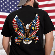 Load image into Gallery viewer, Personalized Patriotic Eagle T-Shirt Proud to Be American Gift
