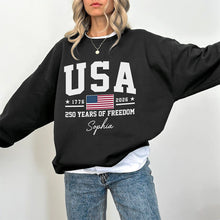 Load image into Gallery viewer, Personalized 250 Years of Freedom T-Shirt for Independence Day Gift
