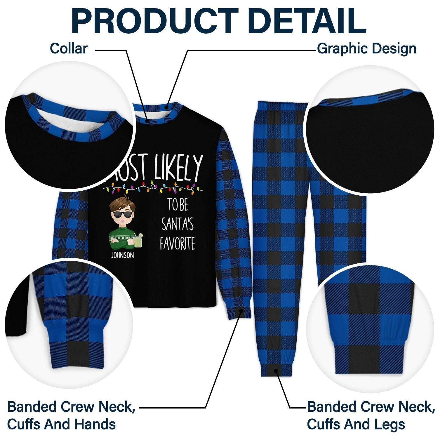 Personalized Funny Couples Pajama Set with Custom Message Gift for Anniversary