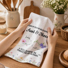 Load image into Gallery viewer, Personalized Kitchen Towel Custom Aunt &amp; Niece Birth Month Flowers Gift

