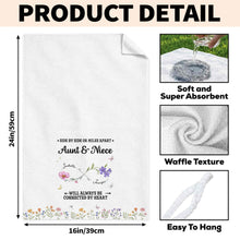 Load image into Gallery viewer, Personalized Kitchen Towel Custom Aunt &amp; Niece Birth Month Flowers Gift
