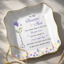 Load image into Gallery viewer, Personalized Lace Jewelry Dish Custom Aunt Gift for Birthday
