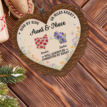 Load image into Gallery viewer, Personalized Wood Ornament for Aunt Niece Gift Car Decor
