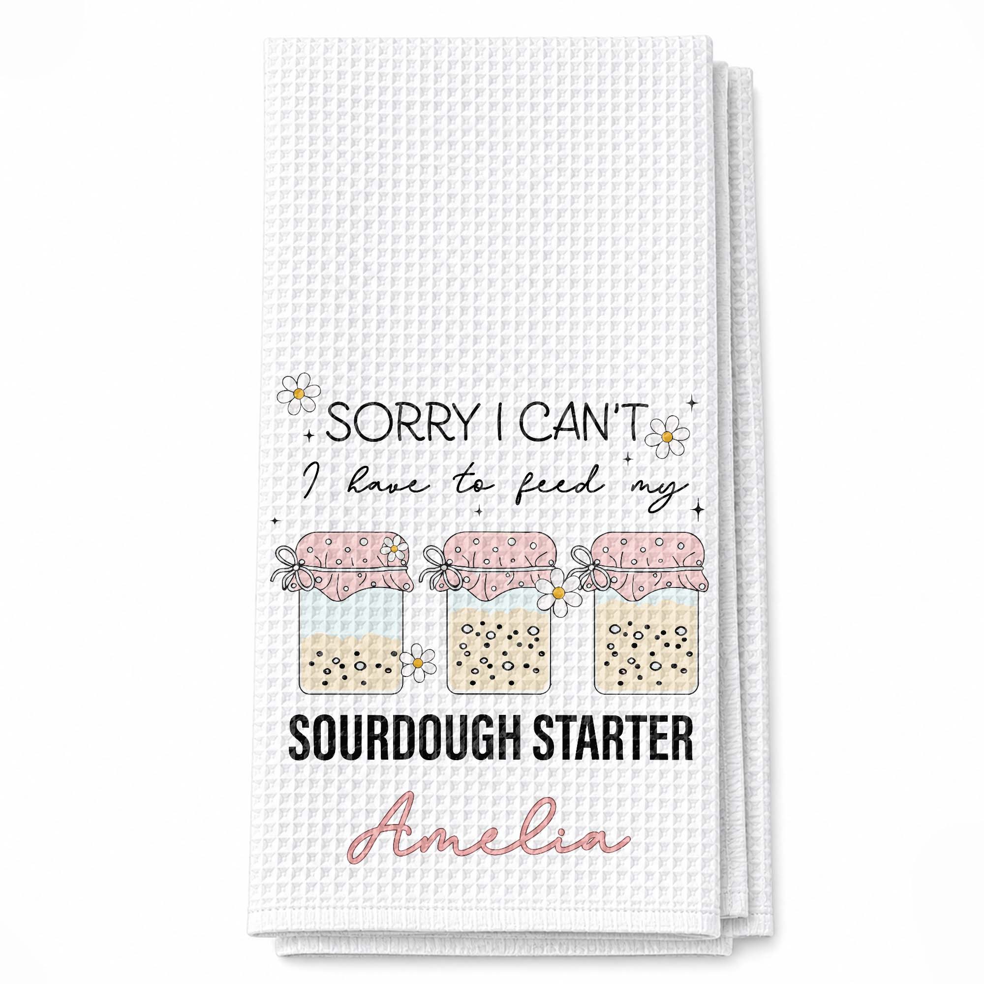 Personalized Kitchen Towel Custom Baking Gift for Mom