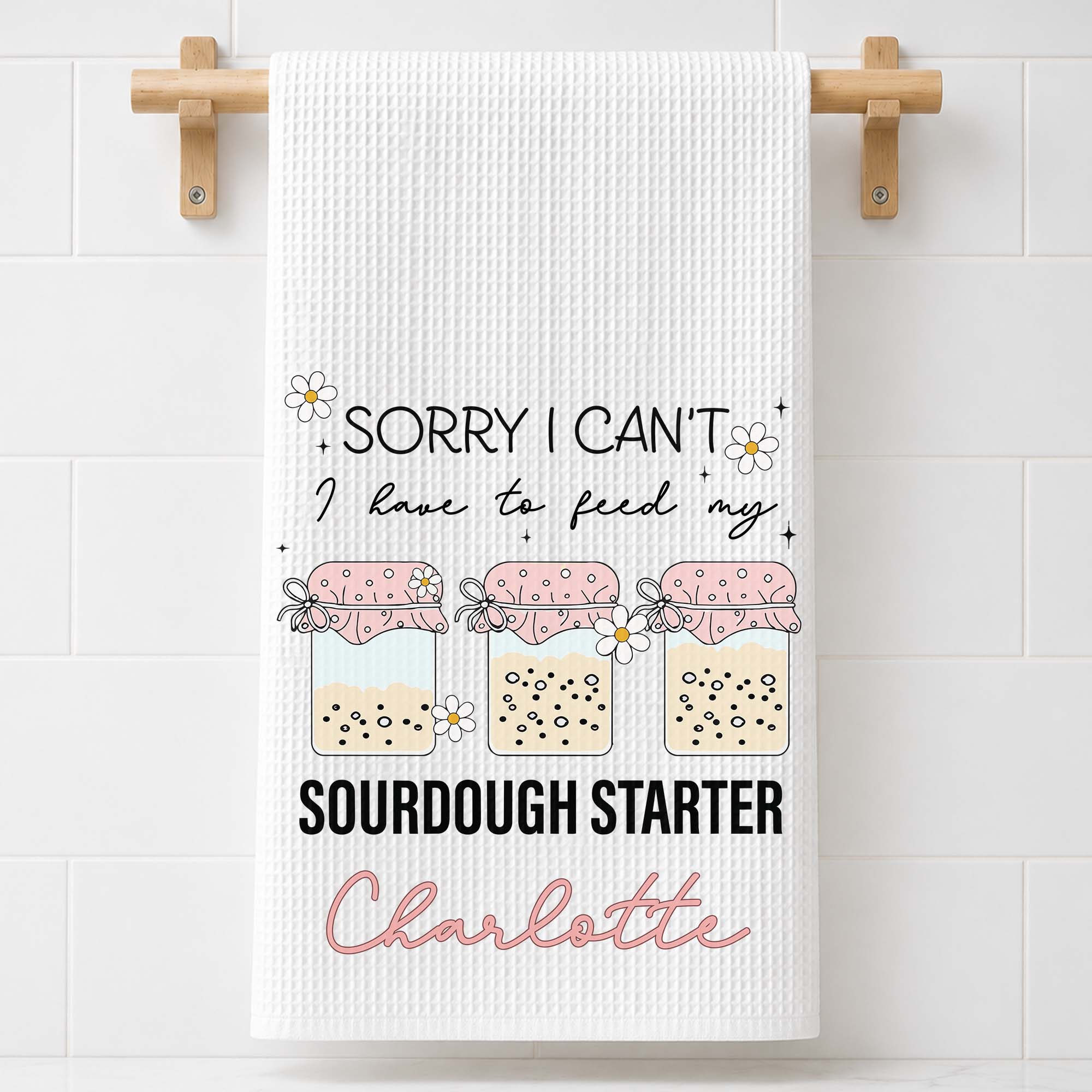Personalized Kitchen Towel Custom Baking Gift for Mom