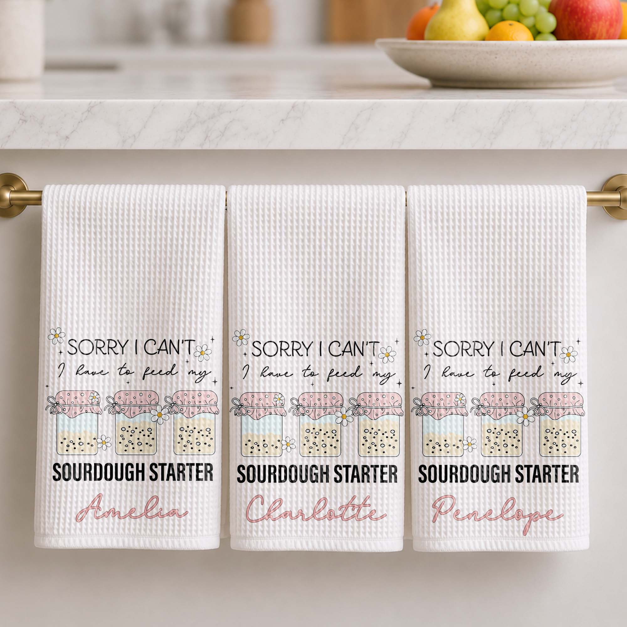 Personalized Kitchen Towel Custom Baking Gift for Mom