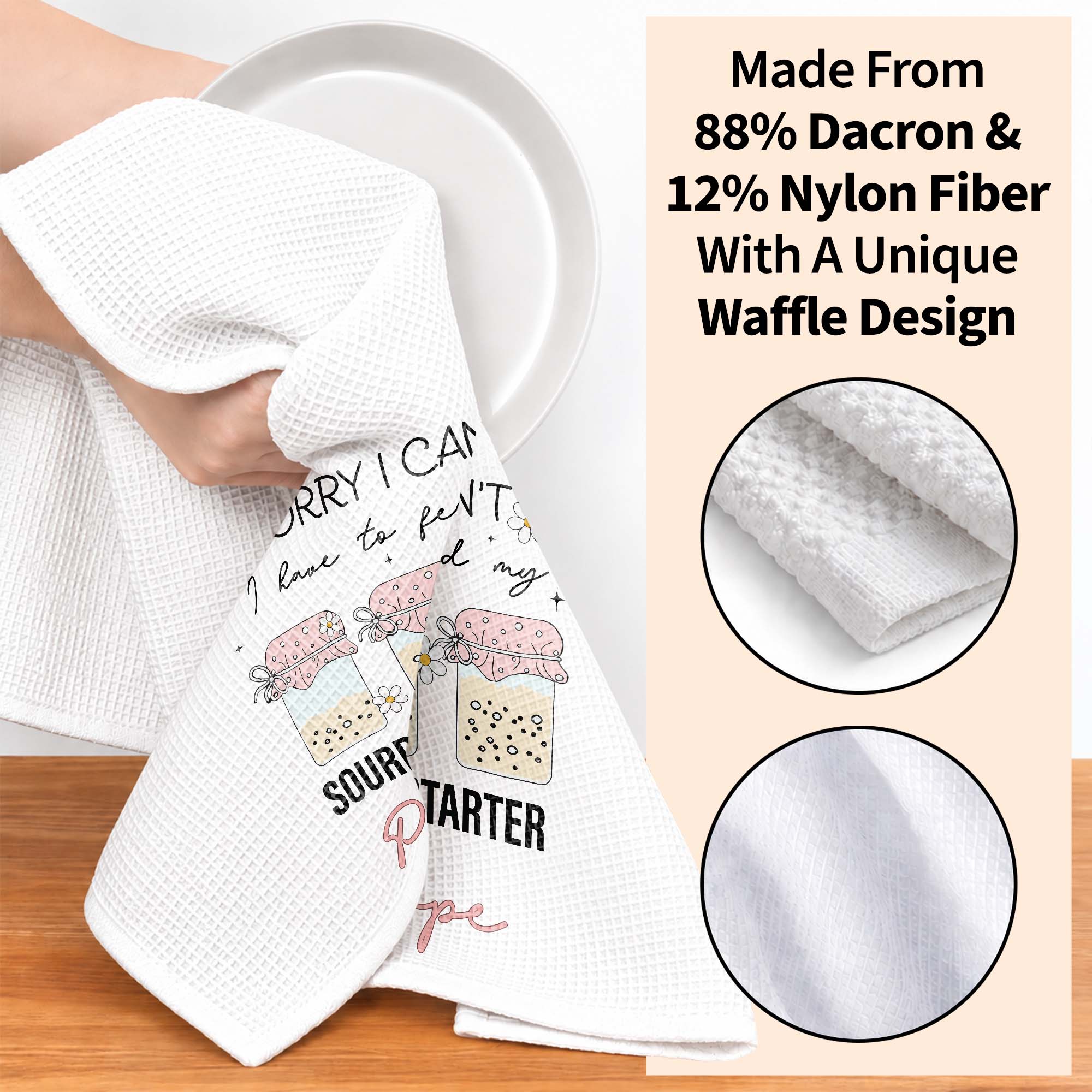 Personalized Kitchen Towel Custom Baking Gift for Mom