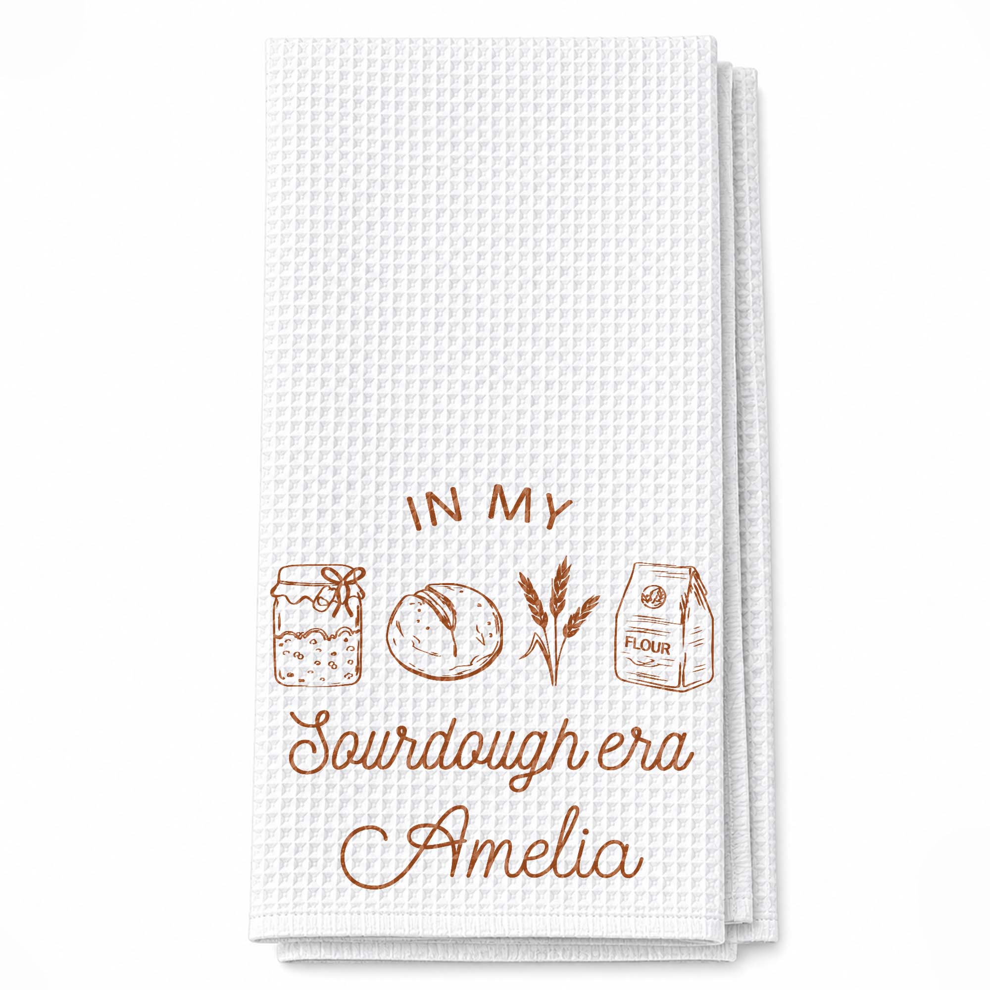 Personalized Kitchen Towel Custom Name Baking Gift for Him/Her