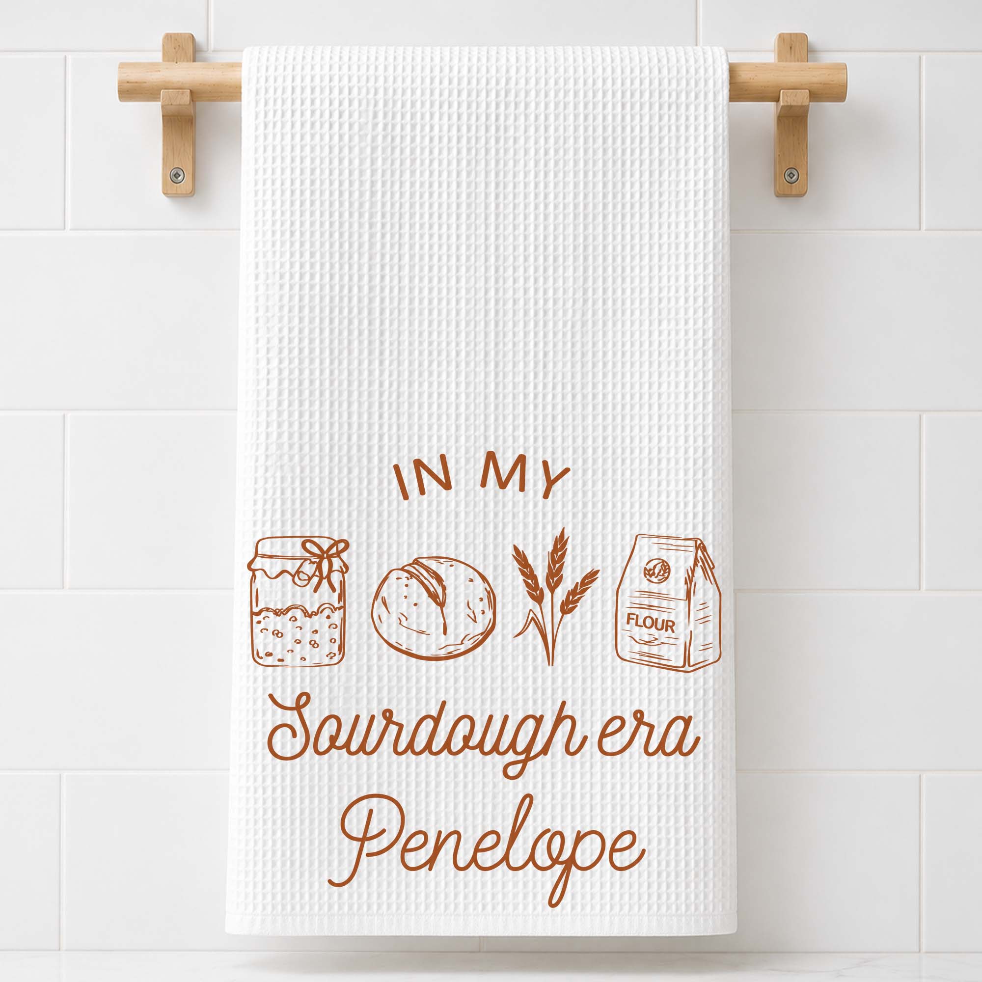 Personalized Kitchen Towel Custom Name Baking Gift for Him/Her