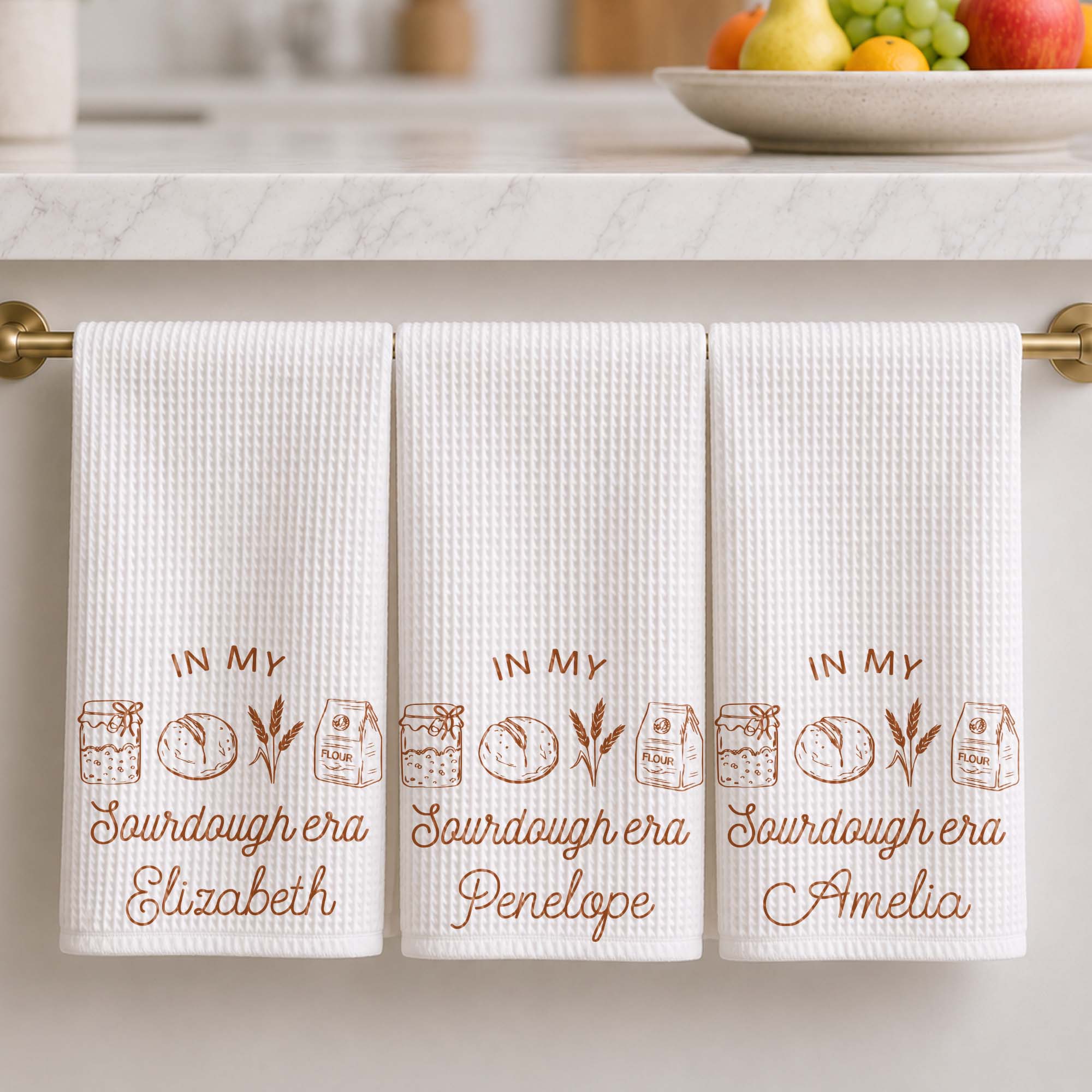 Personalized Kitchen Towel Custom Name Baking Gift for Him/Her