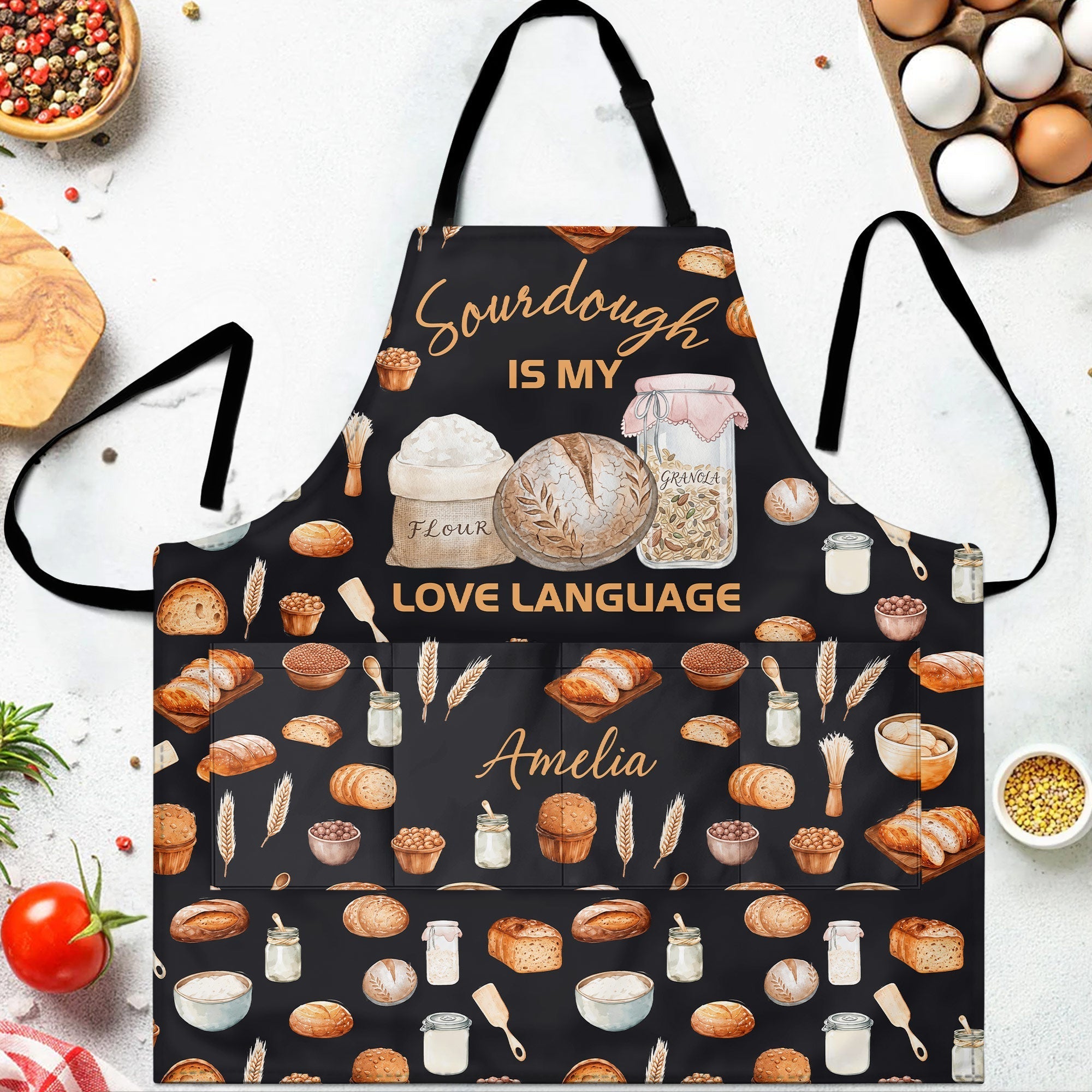 Personalized Apron Sourdough Love Language Custom Gift for Her