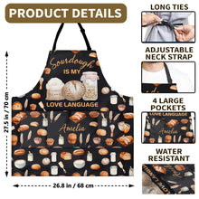 Load image into Gallery viewer, Personalized Apron Sourdough Love Language Custom Gift for Her
