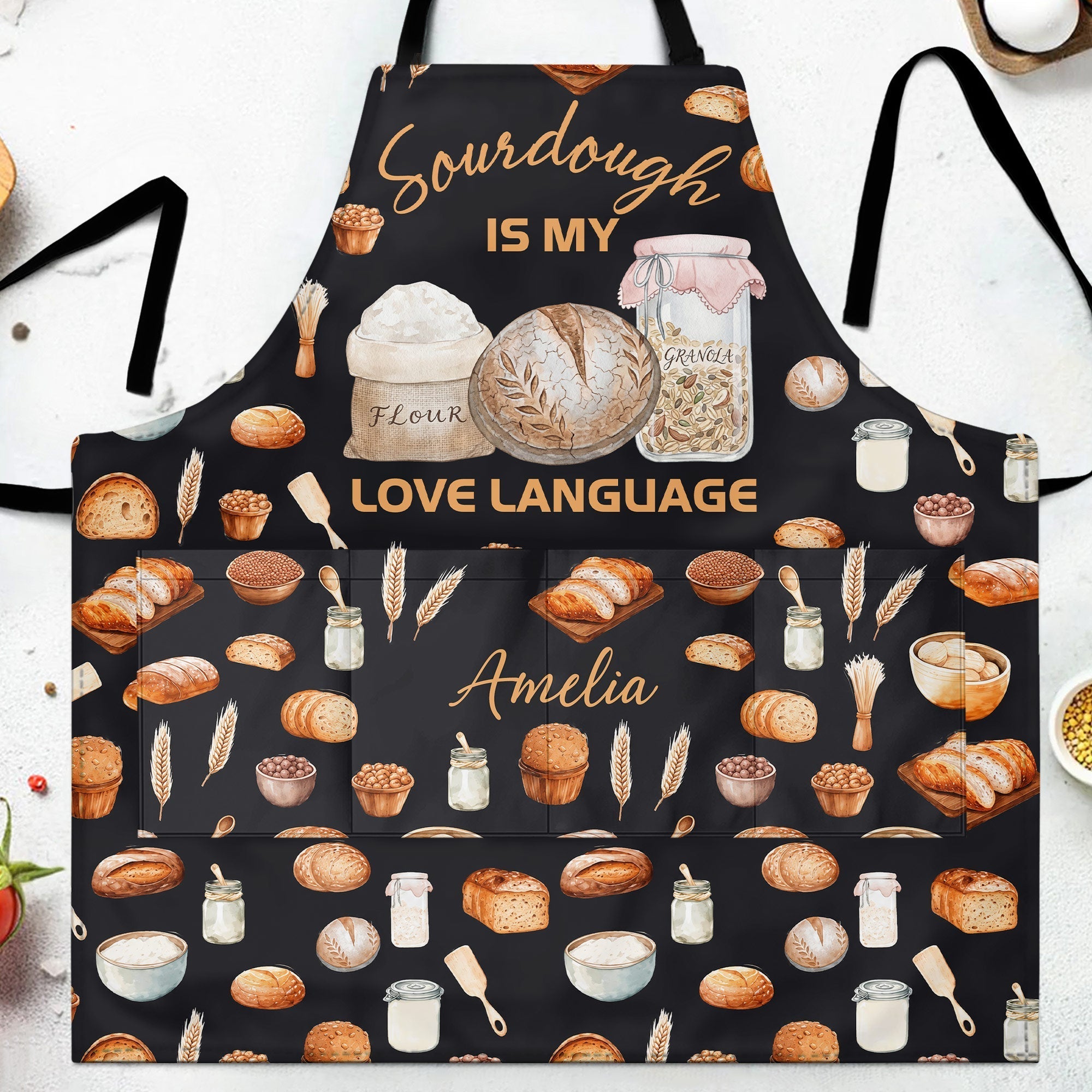 Personalized Apron Sourdough Love Language Custom Gift for Her