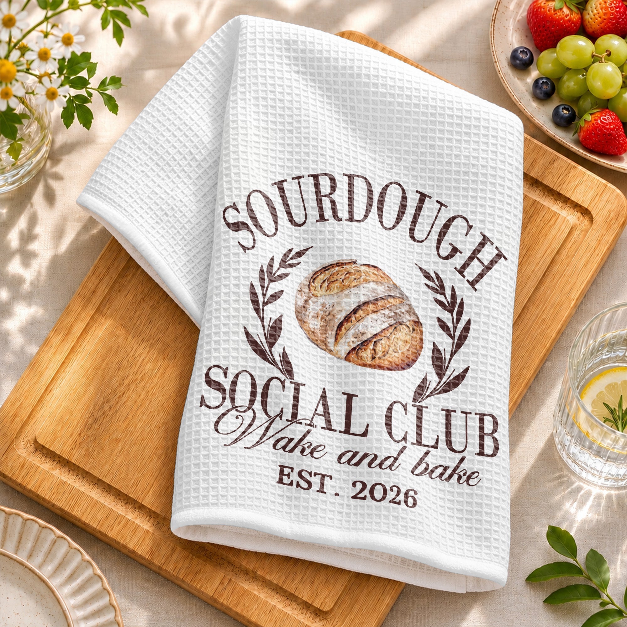 Personalized Kitchen Towel Custom Name Gift for Baking Lovers