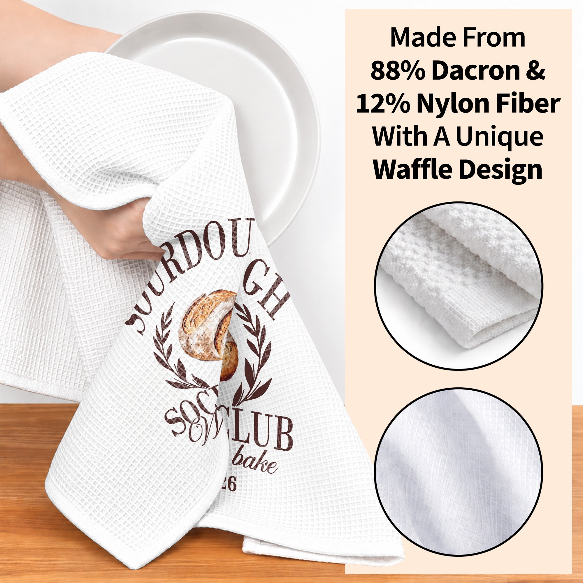 Personalized Kitchen Towel Custom Name Gift for Baking Lovers