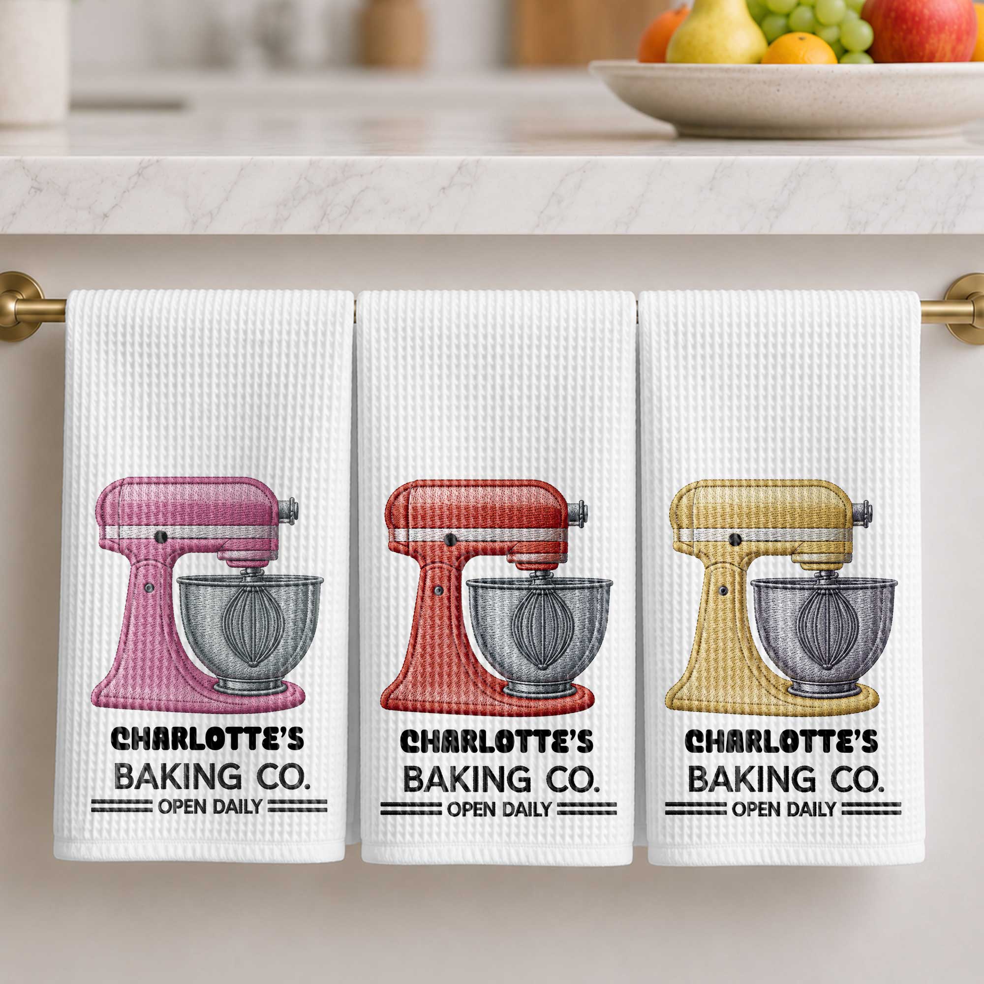 Personalized Kitchen Towel Custom Name Baking Gift for Moms