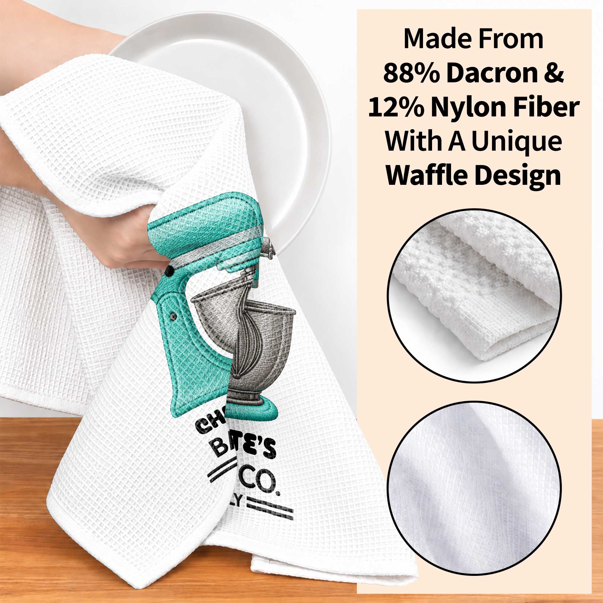 Personalized Kitchen Towel Custom Name Baking Gift for Moms