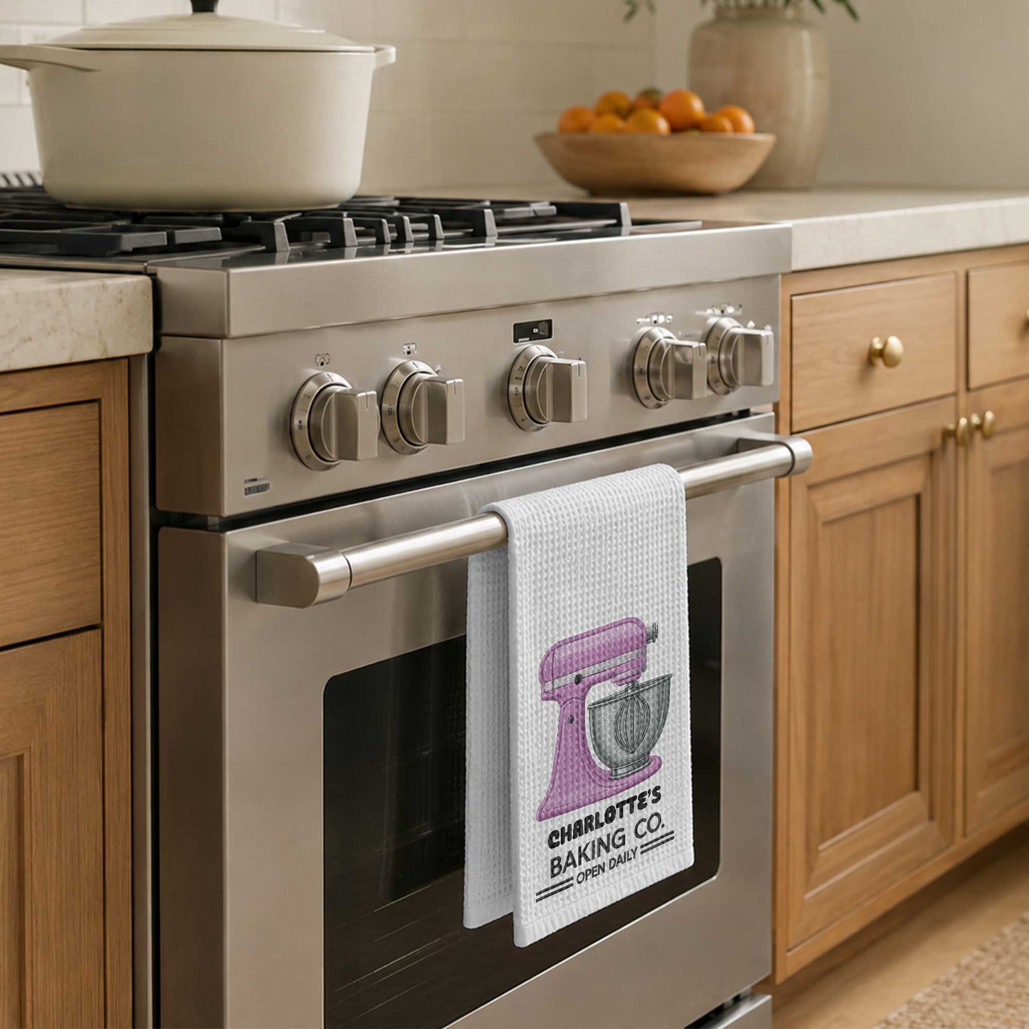 Personalized Kitchen Towel Custom Name Baking Gift for Moms