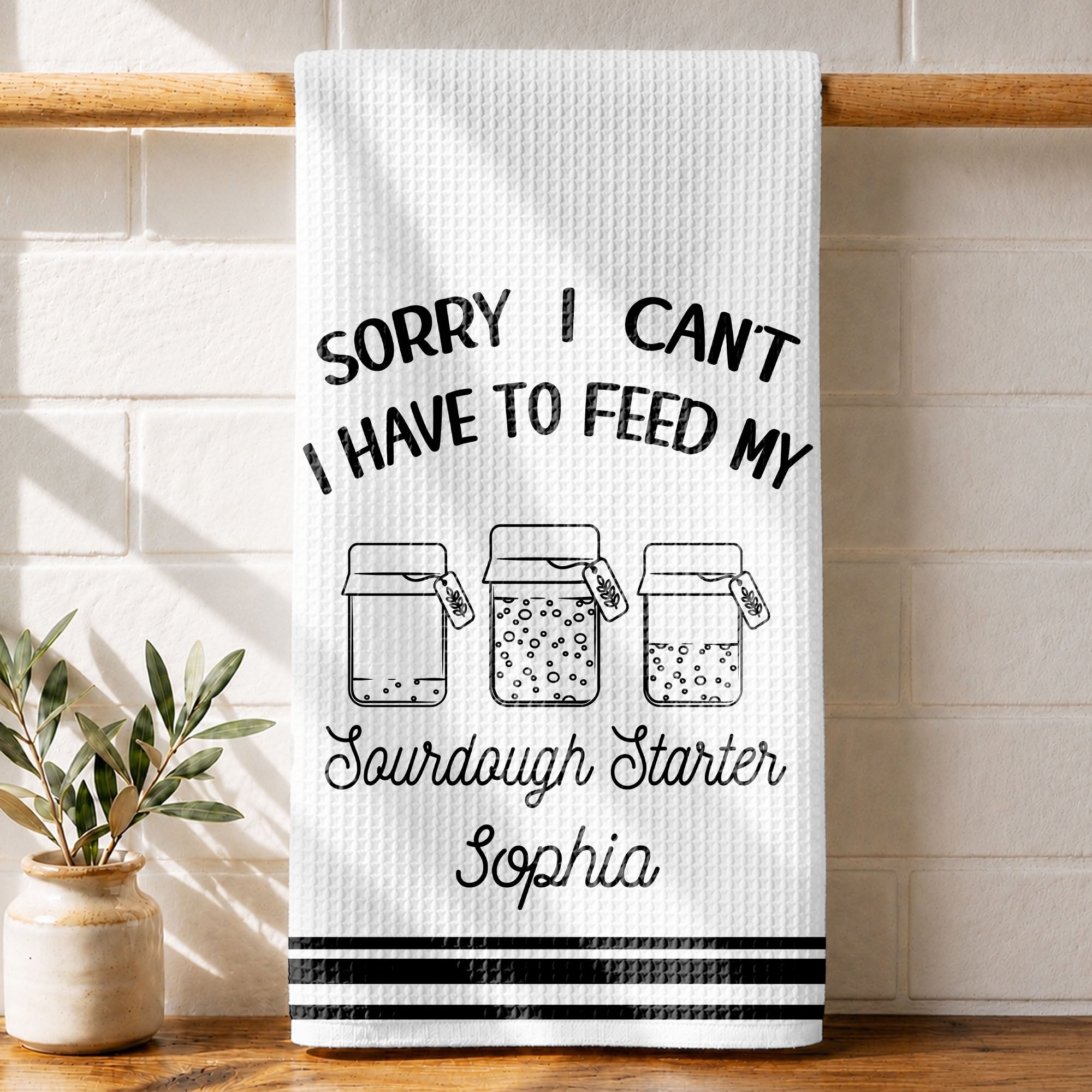 Personalized Kitchen Towel Custom Baking Gift for Mom