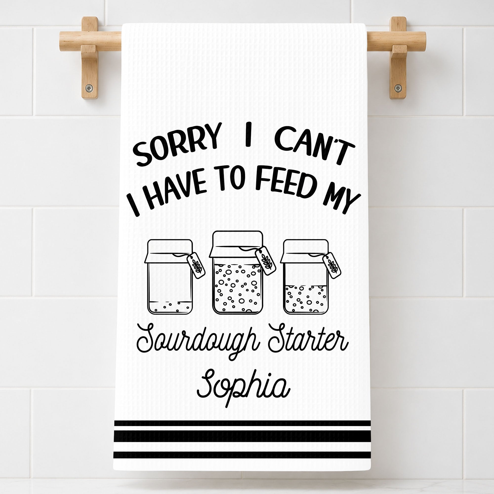 Personalized Kitchen Towel Custom Baking Gift for Mom
