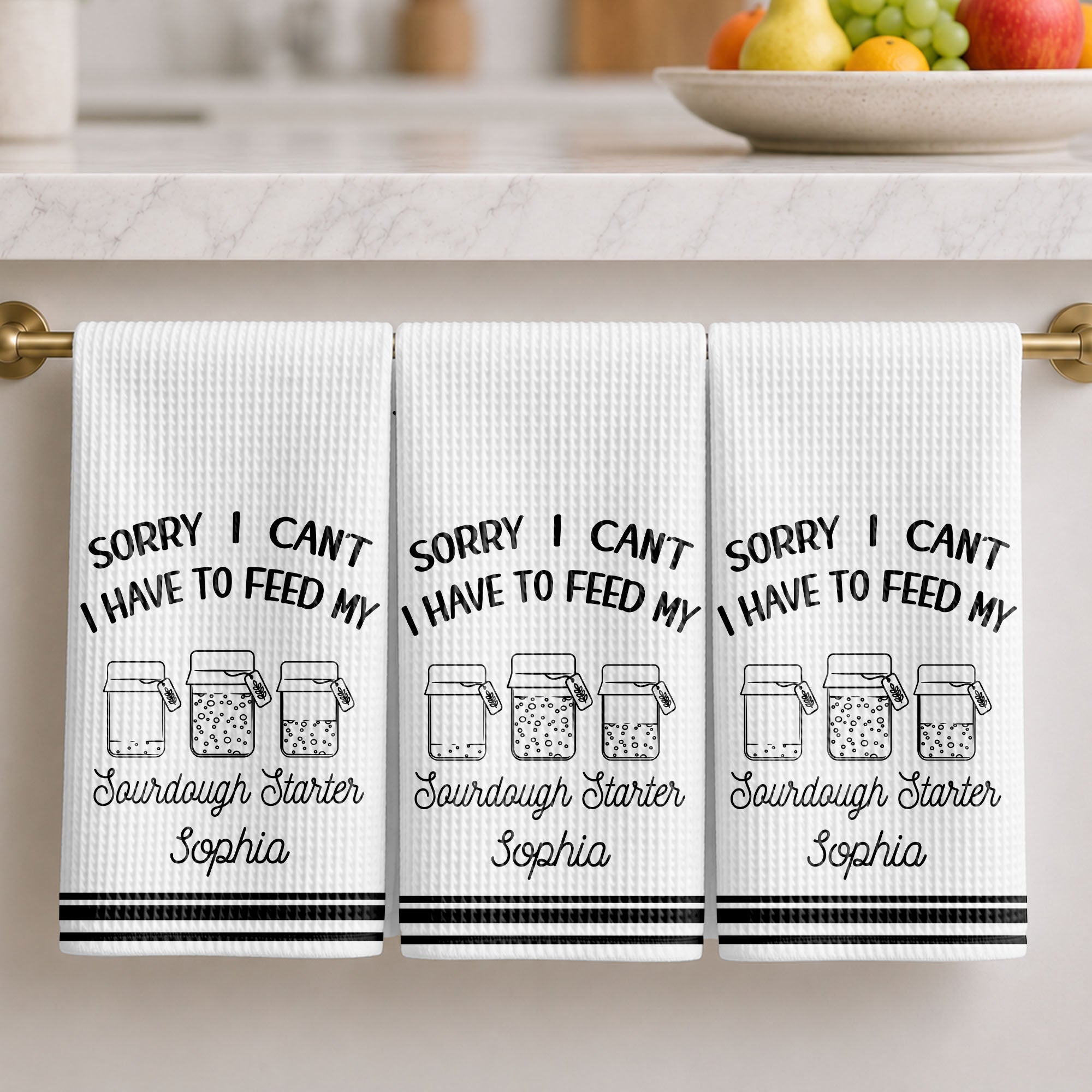 Personalized Kitchen Towel Custom Baking Gift for Mom