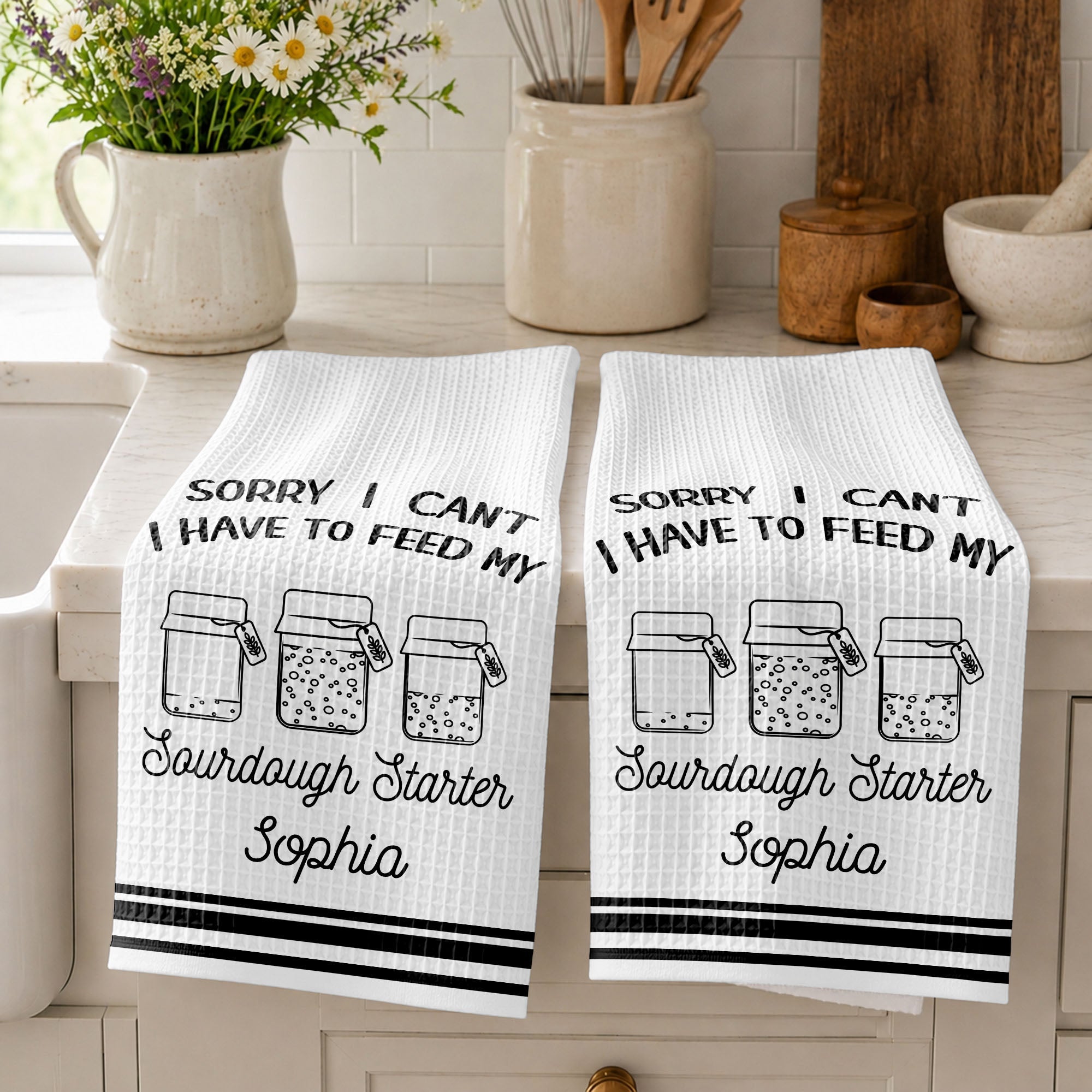 Personalized Kitchen Towel Custom Baking Gift for Mom